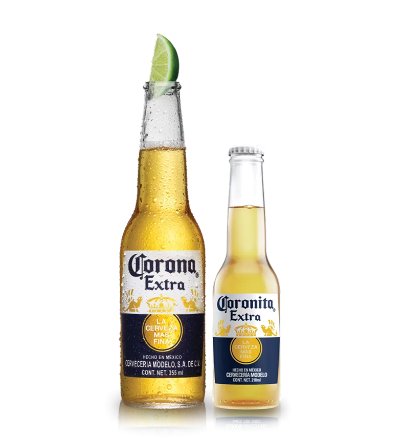 Corona Extra and Coronita bottles