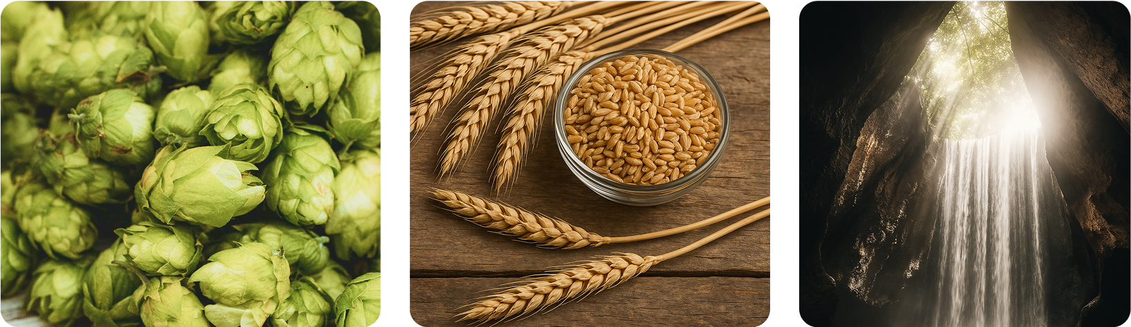 Natural ingredients: hops, barley, water