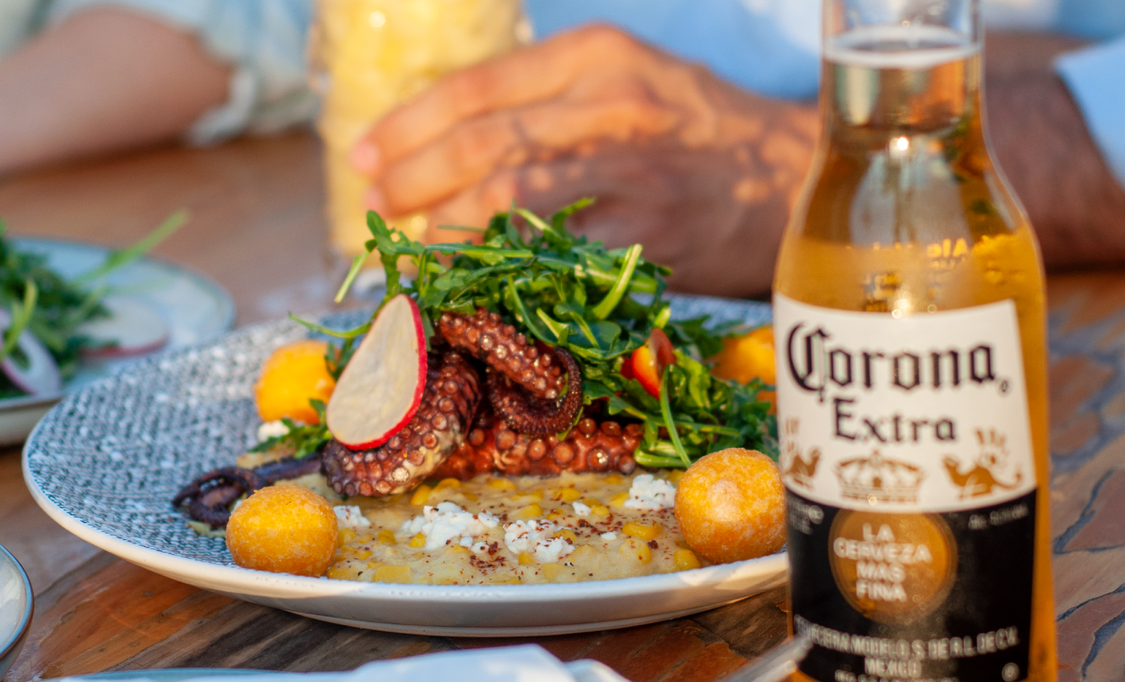 Corona beer and food